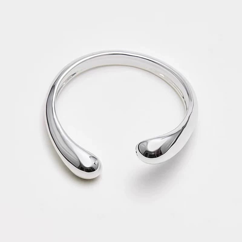 Water Drop Plain Open Bracelet Shiny Bracelet
