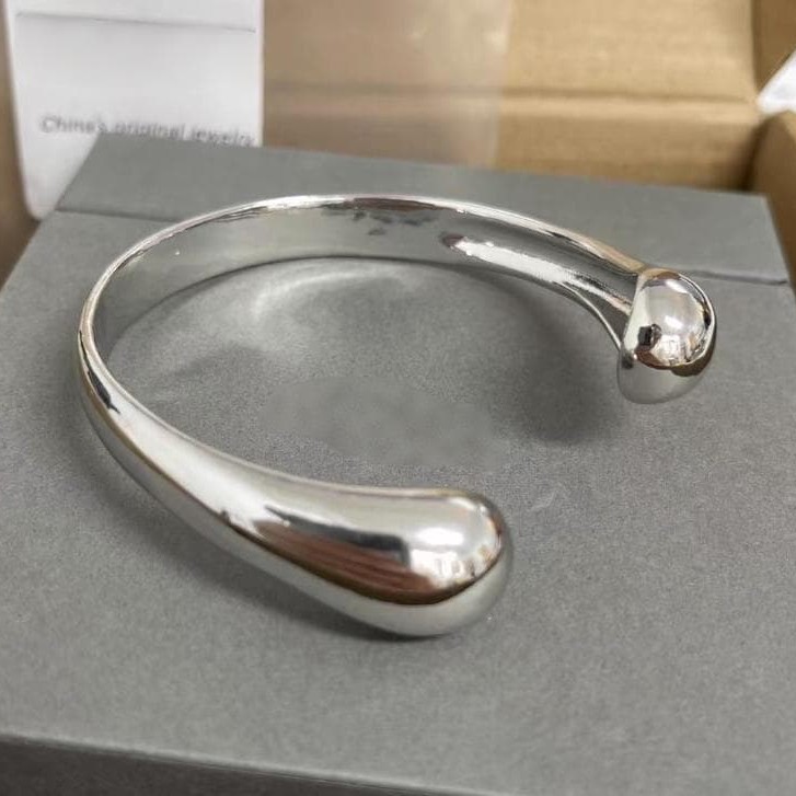 Water Drop Plain Open Bracelet Shiny Bracelet