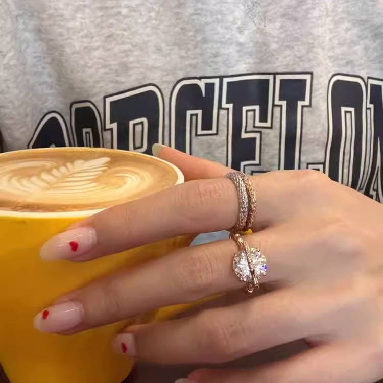 Round Ice Bamboo Ring