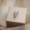 Vintage Gardenia Fiber Open Ring with Adjustable Ring Opening